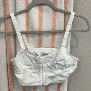 Urban Outfitters white denim bustier top